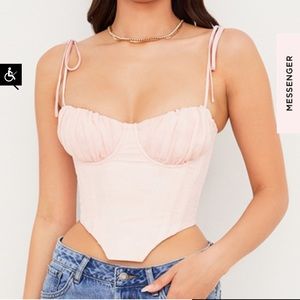 Baby pink House of CB corset top